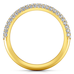Diamond Wedding Band Royal 0.82 Cts 14K Yellow Gold