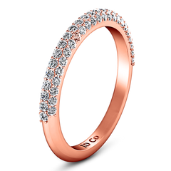 Diamond Wedding Band Royal 0.82 Cts 14K Rose Gold