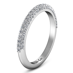 Diamond Wedding Band Royal 0.82 Cts 14K White Gold