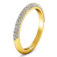 Diamond Wedding Band Royal 0.82 Cts 14K Yellow Gold