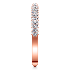 Diamond Wedding Band Royal 0.82 Cts 14K Rose Gold