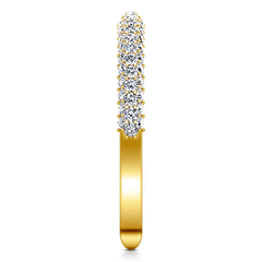 Diamond Wedding Band Royal 0.82 Cts 14K Yellow Gold