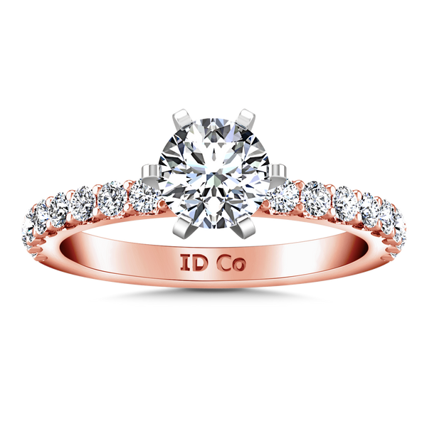 Pave Engagement Ring Lauren 14K Rose Gold