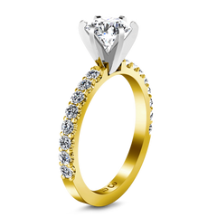 Pave Engagement Ring Lauren 14K Yellow Gold
