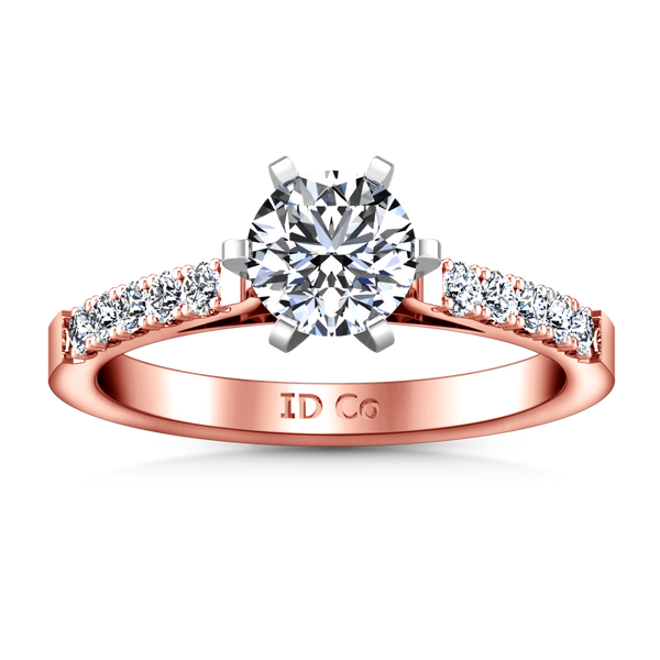 Pave Engagement Ring Beth 14K Rose Gold