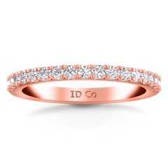 Diamond Wedding Band Beth 0.24 Cts 14K Rose Gold