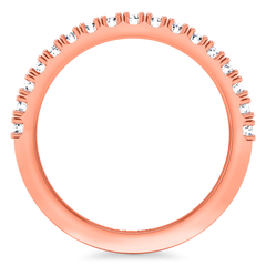 Diamond Wedding Band Beth 0.24 Cts 14K Rose Gold