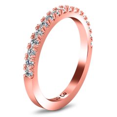 Diamond Wedding Band Beth 0.24 Cts 14K Rose Gold