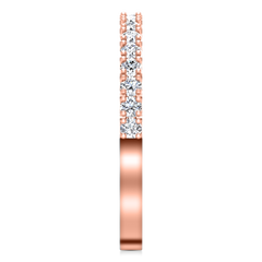 Diamond Wedding Band Beth 0.24 Cts 14K Rose Gold