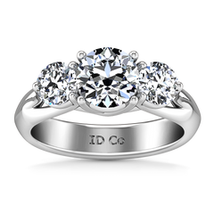 Three Stone Engagement Ring Charlotte 14K White Gold