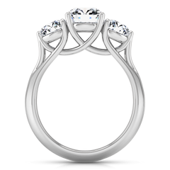 Three Stone Engagement Ring Charlotte 14K White Gold