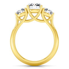 Three Stone Engagement Ring Charlotte 14K Yellow Gold