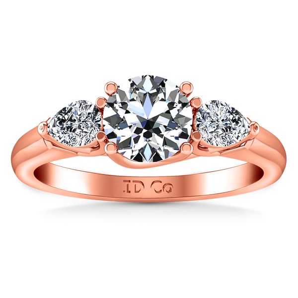 Three Stone Engagement Ring Chantal 14K Rose Gold