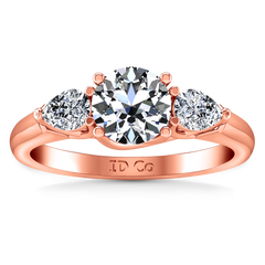 Three Stone Engagement Ring Chantal 14K Rose Gold