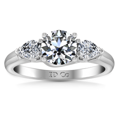 Three Stone Engagement Ring Chantal 14K White Gold