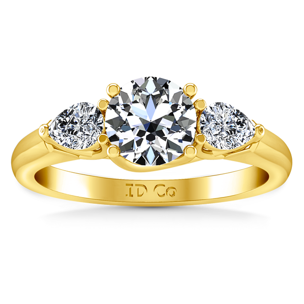 Three Stone Engagement Ring Chantal 14K Yellow Gold