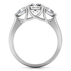 Three Stone Engagement Ring Chantal 14K White Gold