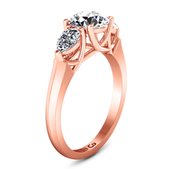 Three Stone Engagement Ring Chantal 14K Rose Gold