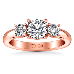 Three Stone Engagement Ring Alexandra 14K Rose Gold