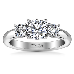 Three Stone Engagement Ring Alexandra 14K White Gold