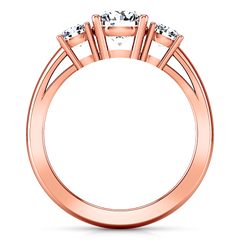 Three Stone Engagement Ring Alexandra 14K Rose Gold