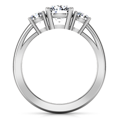 Three Stone Engagement Ring Alexandra 14K White Gold