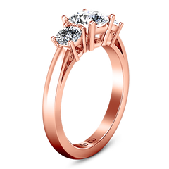Three Stone Engagement Ring Alexandra 14K Rose Gold
