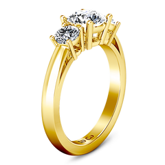 Three Stone Engagement Ring Alexandra 14K Yellow Gold