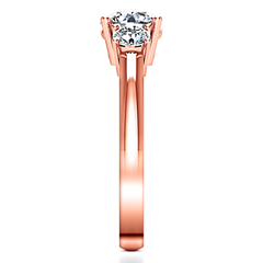 Three Stone Engagement Ring Alexandra 14K Rose Gold