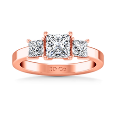 Three Stone Engagement Ring Alana 14K Rose Gold