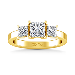 Three Stone Engagement Ring Alana 14K Yellow Gold