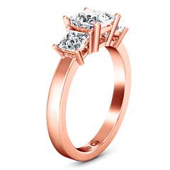 Three Stone Engagement Ring Alana 14K Rose Gold