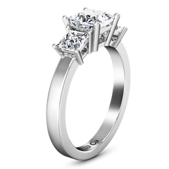 Three Stone Engagement Ring Alana 14K White Gold