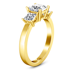 Three Stone Engagement Ring Alana 14K Yellow Gold