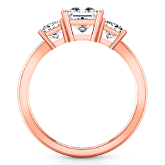 Three Stone Engagement Ring Adonna 14K Rose Gold