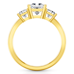 Three Stone Engagement Ring Adonna 14K Yellow Gold