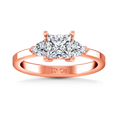 Three Stone Engagement Ring Simone 14K Rose Gold