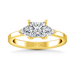 Three Stone Engagement Ring Simone 14K Yellow Gold