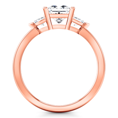 Three Stone Engagement Ring Simone 14K Rose Gold