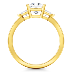 Three Stone Engagement Ring Simone 14K Yellow Gold