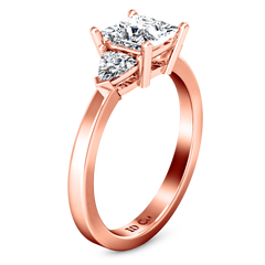 Three Stone Engagement Ring Simone 14K Rose Gold