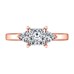 Three Stone Engagement Ring Simone 14K Rose Gold