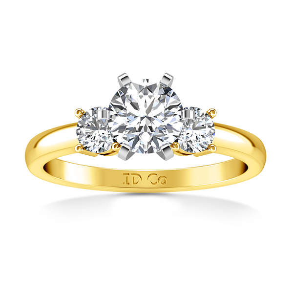 Three Stone Engagement Ring Talia 14K Yellow Gold