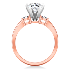 Three Stone Engagement Ring Talia 14K Rose Gold