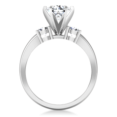 Three Stone Engagement Ring Talia 14K White Gold