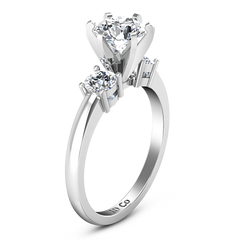 Three Stone Engagement Ring Talia 14K White Gold