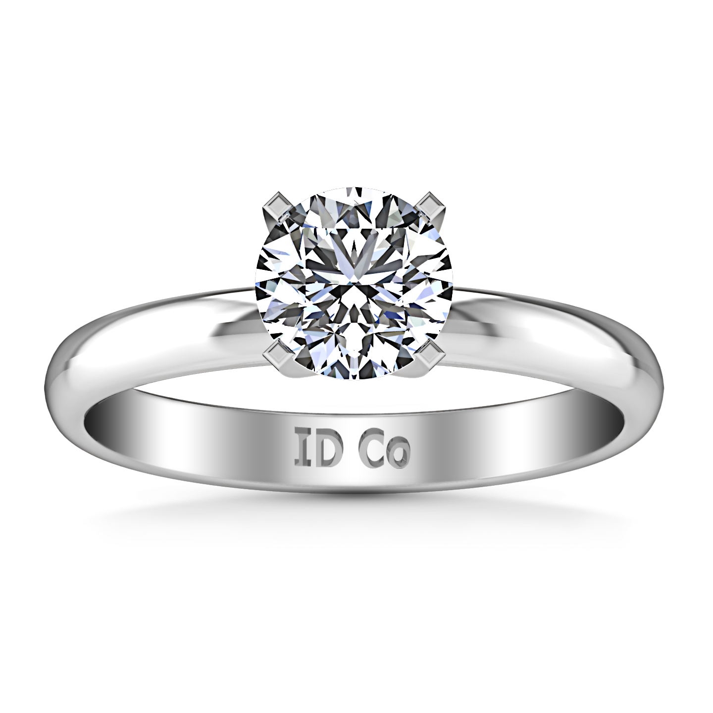 1/2 Carat T.W. Round Diamond 14K White Gold Solitaire Engagement Ring -  Walmart.com