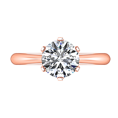 Solitaire Engagement Ring Tresa  14K Rose Gold