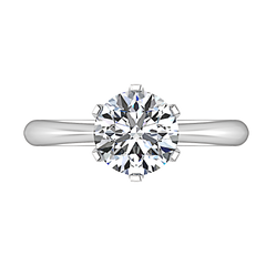 Solitaire Engagement Ring Tresa  14K White Gold