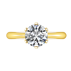 Solitaire Engagement Ring Tresa  14K Yellow Gold